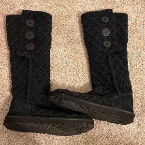 Ugh Black Fold Over Boots